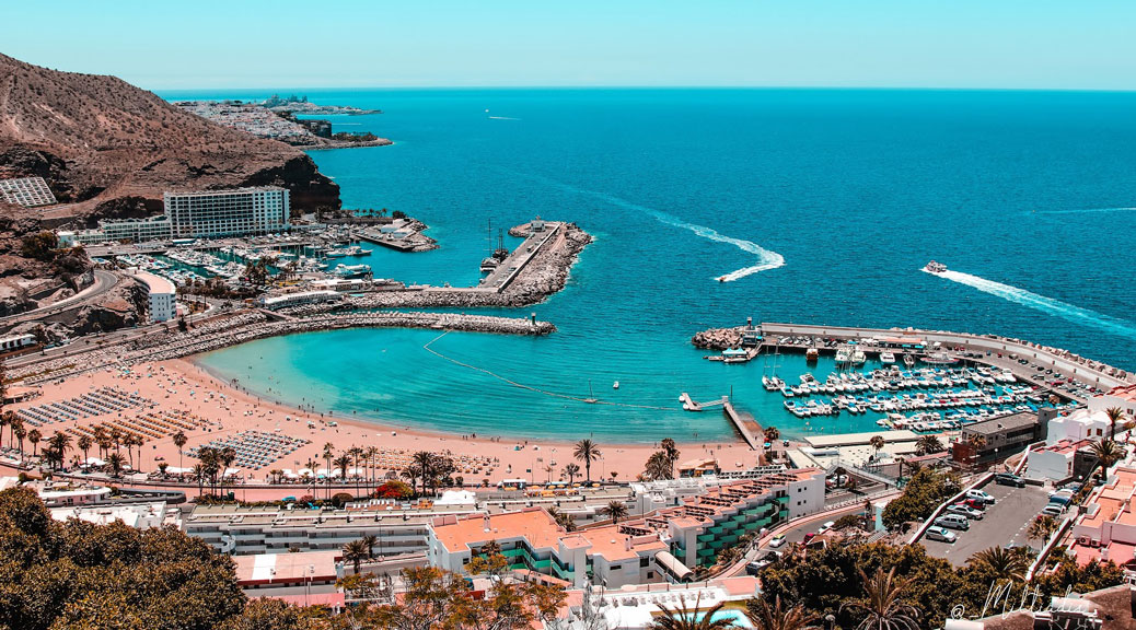 Panoramic View of Canary Islands beach 