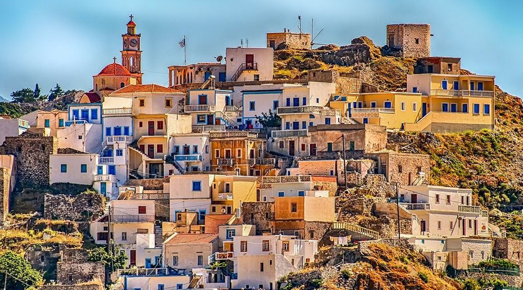 Colourful houses at Greece