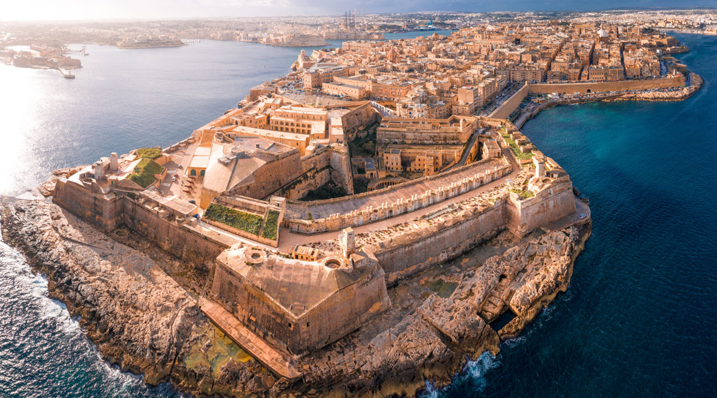 Aerial View of Fort St Elmo, Valetta, Malta
