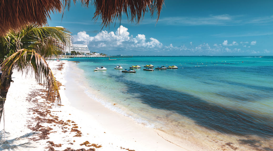 Sunny Cancun beach