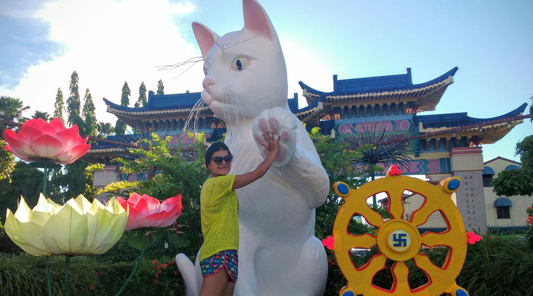 Girl with a Cat statue at Kuching, Malaysia