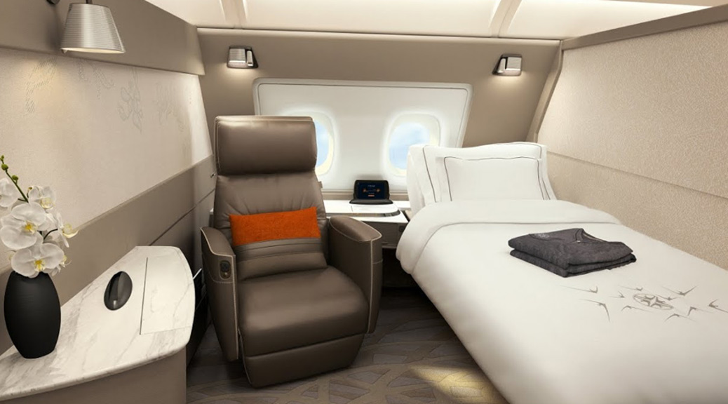 A Luxury flight with bed