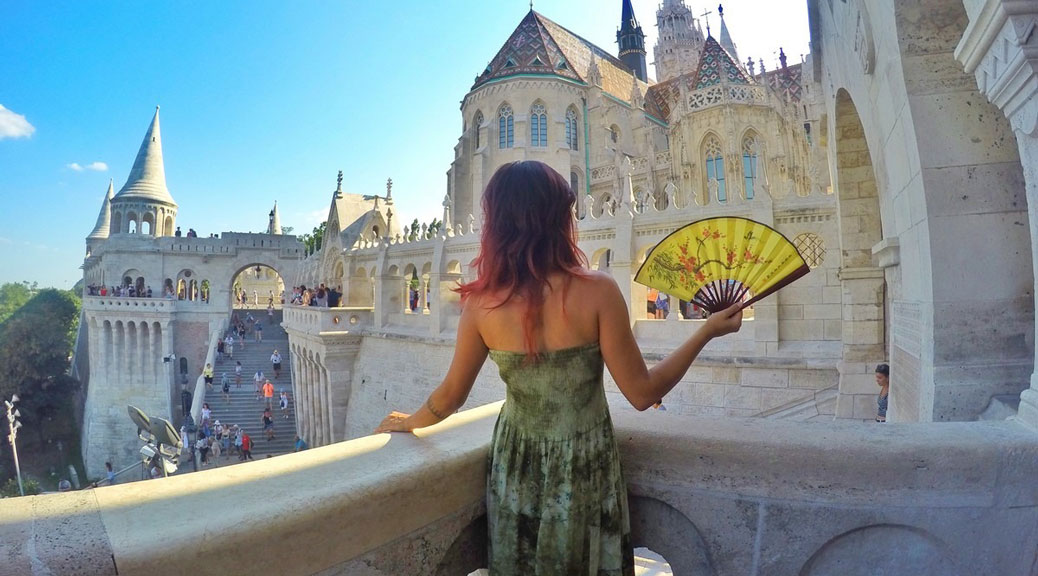 Girl enjoying Tour at Budapest Architecture