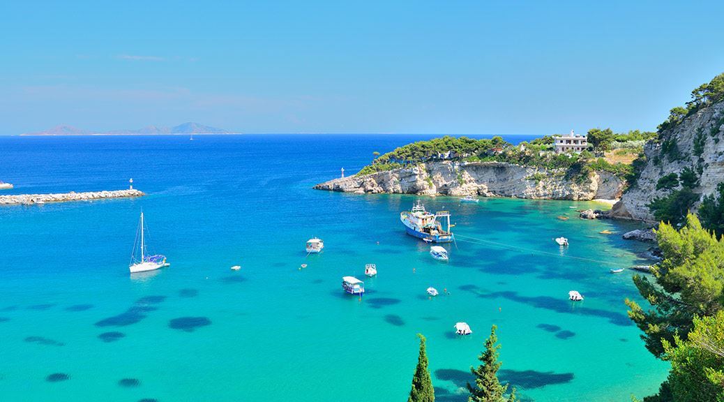 Alonissos, Greece, Island, Boats, Cove, Sea