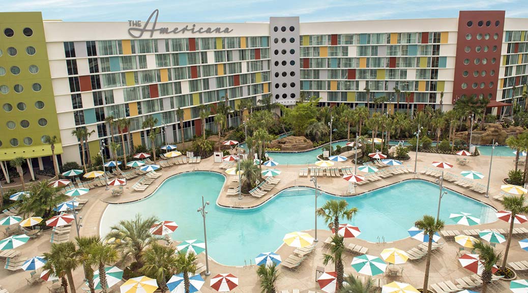 pool view of Cabana Bay Beach Resort Orlando florida usa