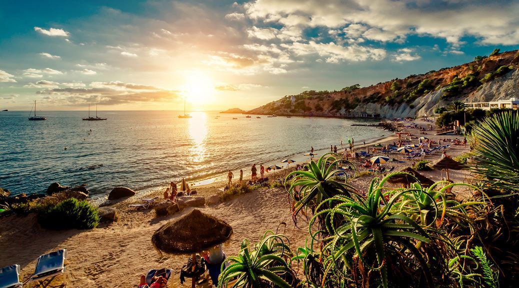 Beach Balearic island Ibiza