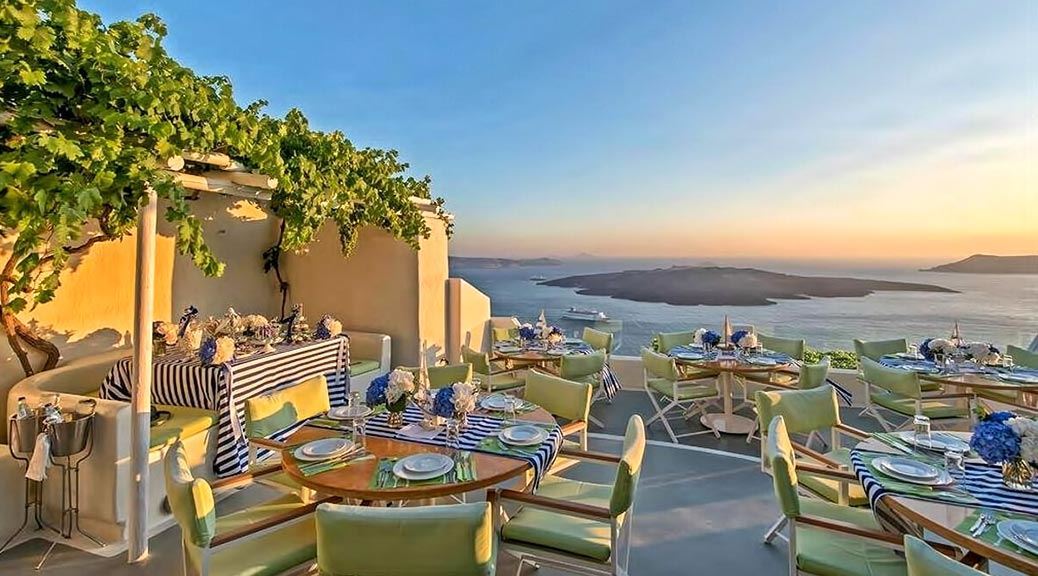 Character Santorini Restaurant Sea Views