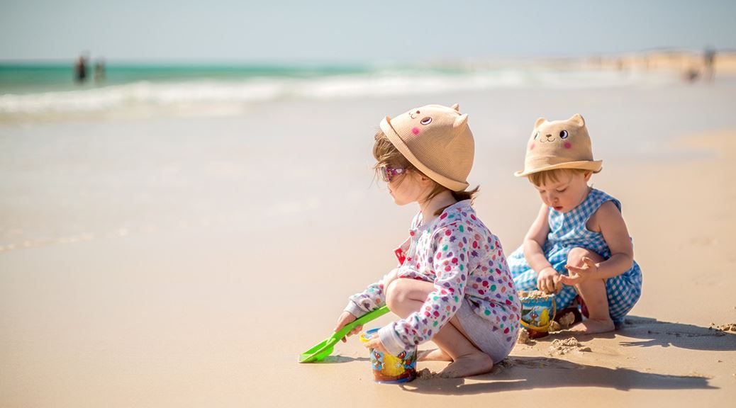 Fuerteventura Beach Kids Playing Sand Sea