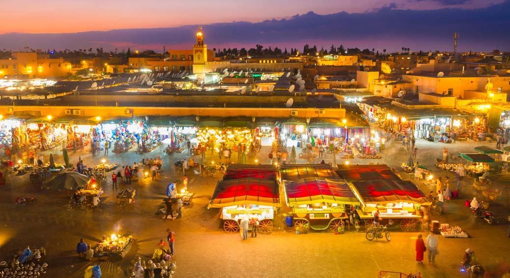 Jemaa el Fnaa square market medina Marrakesh Morocco Africa
