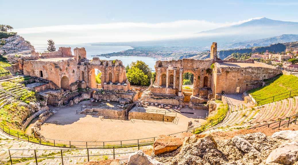 Greek theatre taormina sicily italy