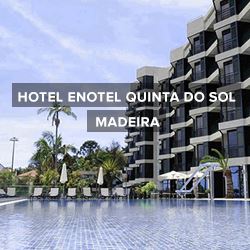 View of swimming pool and hotel rooms in Hotel Enotel Quinta Do Sol in Madeira