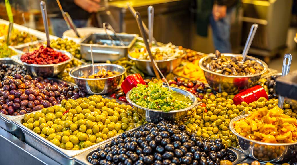 Olives on market