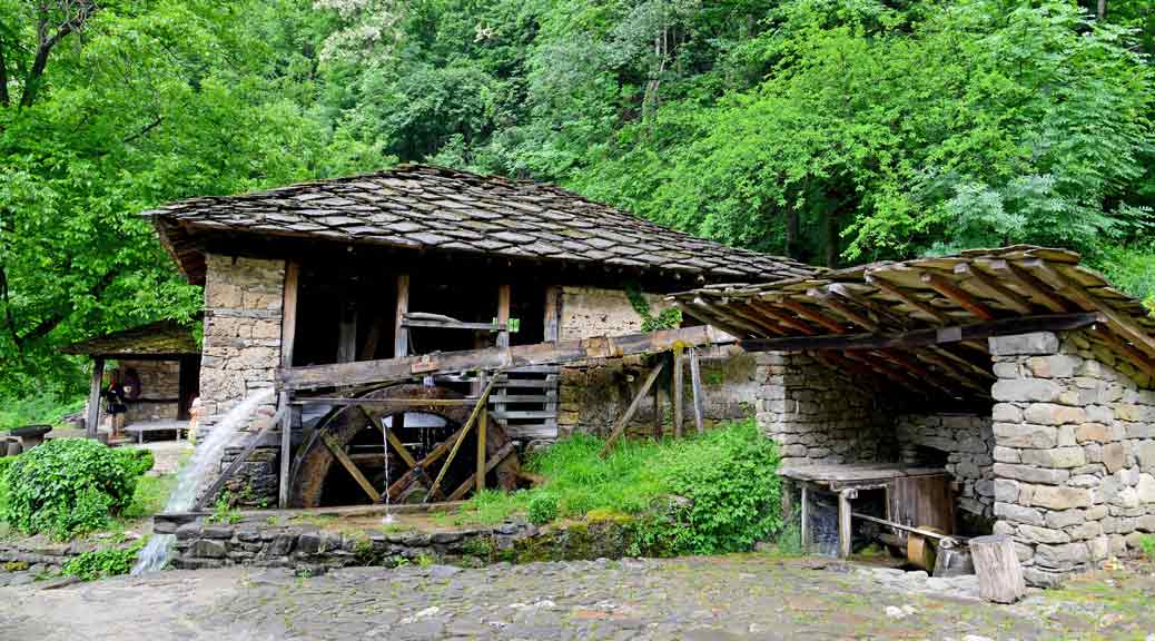 Houses in the ethnographic village Etar in Gabrovo, Bulgaria