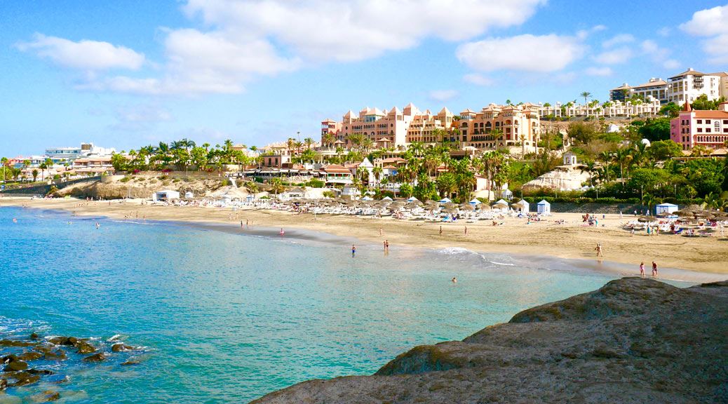 playa den duque beach, tenerife in the Canary Islands
