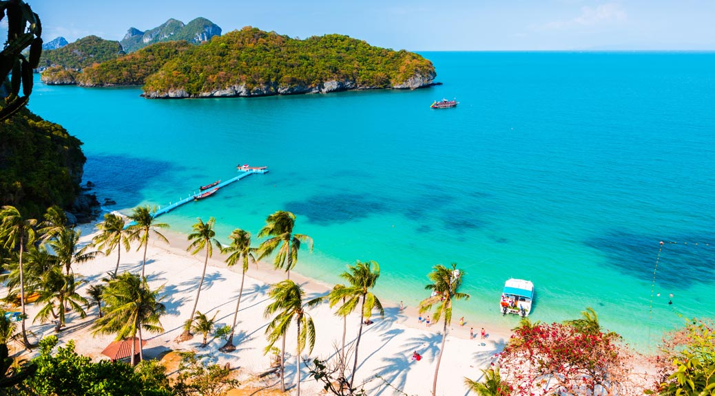 Paradise beach on the island of Koh Samui, Thailand