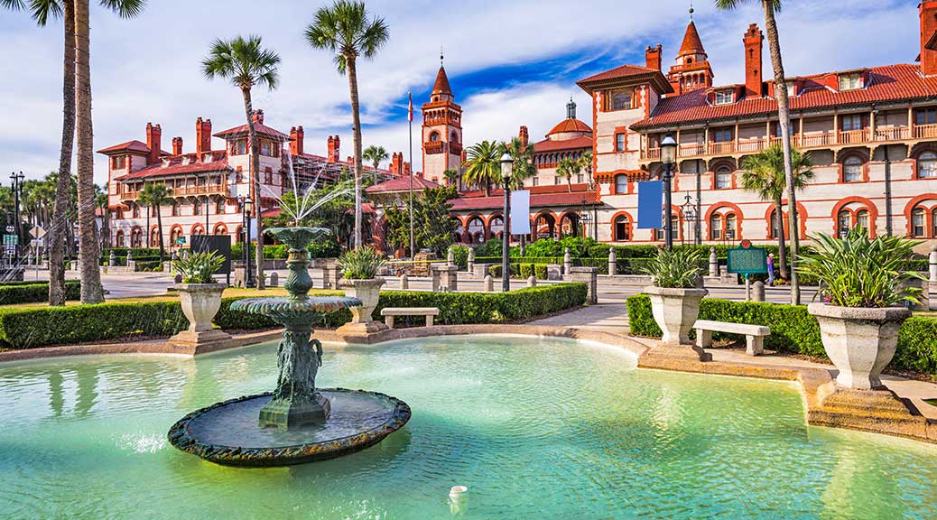 Town square at st augustine florida usa